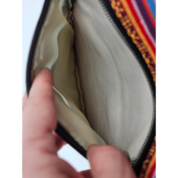 Embroided wise owl pair couple multicolor zipper pull adjustable purse bag - Picture 7 of 10